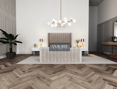 Winged Bed, Grey Bed, Beige Bed, Storage Bed, Line Bed, Ottoman Bed, Wing Back Bed, Upholstered Bed, Fabric Bed