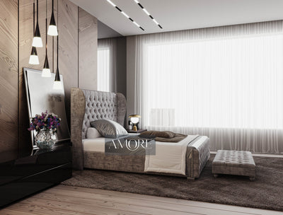 Rylan Winged Bed - Amore